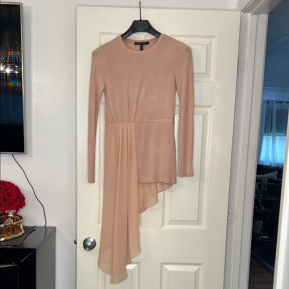 BCBGMaxAzria Asymmetrical Blush top